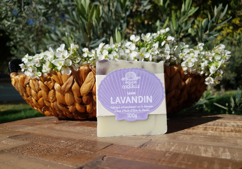 Savon lavandin artisanal Moulin de la Coquille