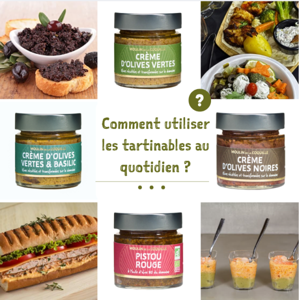 Comment utiliser les tartinables du Moulin de la Coquille