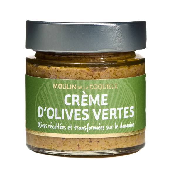 Crème d'olives vertes BIO fabrication artisanale sur notre domaine dans les Alpilles 