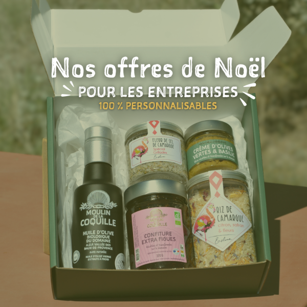 Cadeaux de fin d'année artisanaux, huile d'olive, produits locaux et naturels
