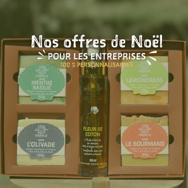 Cadeaux de fin d'année artisanaux, huile d'olive, produits locaux et naturels